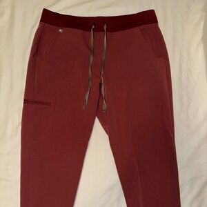 FIGS Dark Cherry Zamora - Petite Jogger Scrub Pants
